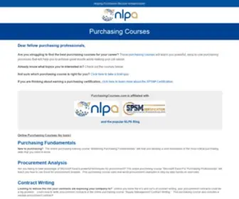 Purchasingcourses.com(Supply chain management) Screenshot
