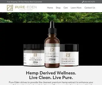 Pure-Eden.com(Hemp Derived Wellness) Screenshot