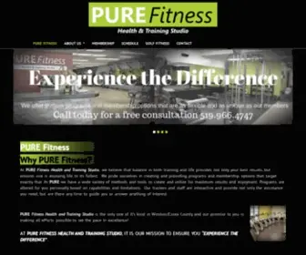 Pure-Fitness.ca(Pure Fitness) Screenshot