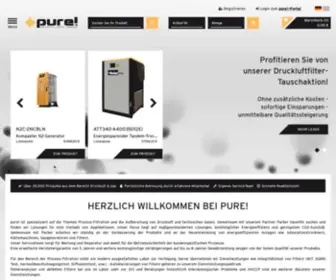 Pure-GMBH.com(High efficiency compressed air & gas solutions) Screenshot