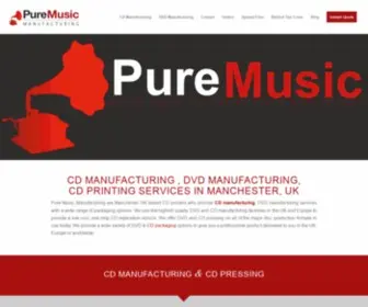 Pure-Music.co.uk(CD Manufacturing specialists Pure Music) Screenshot