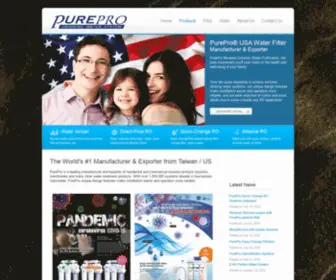 Pure-PRO.com(Manufacturer for Water Filters) Screenshot