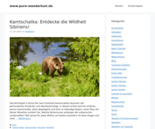 Pure-Wanderlust.de(Startseite) Screenshot