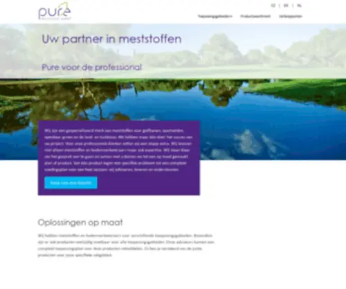 Pure4Green.com(Producent van innovatieve biologische meststoffen) Screenshot