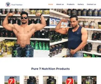 Pure7Nutrition.com(Muscle Pack Nutrition Products) Screenshot