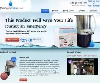 Pureairwaterfood.com(Pure Air Water Food LLC) Screenshot