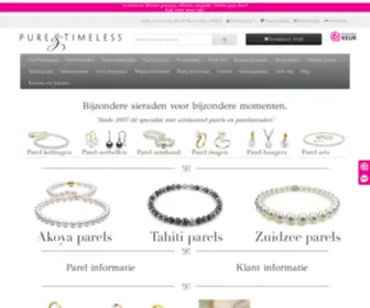 Pureandtimeless.nl(Parels en parelsieraden) Screenshot