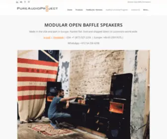 Pureaudioproject.com(Home, Open Baffle Speakers) Screenshot