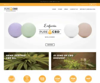 Purecbdenfusia.com(Pure CBD by Enfusia) Screenshot