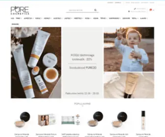 Purecosmetics.ee(Pure Cosmetics Eesti) Screenshot