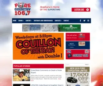 Purecountry1067.com(1067 Pure Country) Screenshot