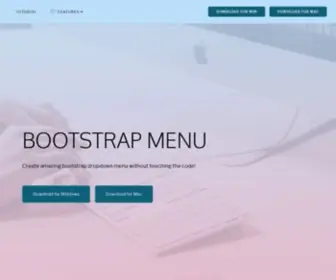 Purecssmenu.com(Bootstrap menu) Screenshot