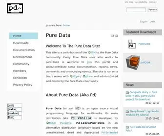 Puredata.info(Pure Data) Screenshot