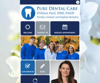 Puredentalcarenj.com(Pure Dental Care) Screenshot
