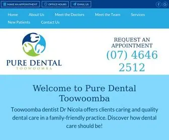 Puredentaltoowoomba.com.au(Dentist Toowoomba QLD) Screenshot