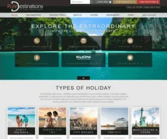 Puredestinations.co.uk(Luxury Holidays & Multi Centre Holidays 2020/21) Screenshot