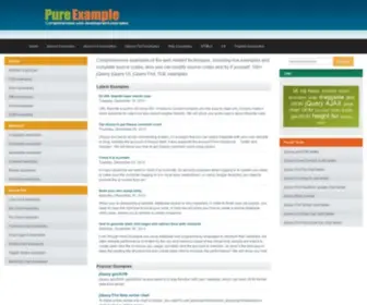 Pureexample.com(JQuery、jQuery UI、jQuery Flot、SQL examples) Screenshot