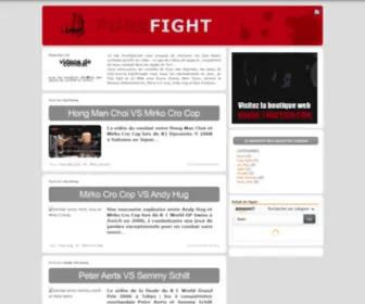 Purefight.net(Vous propose de retrouver les plus beaux combats sportifs en vidéo) Screenshot