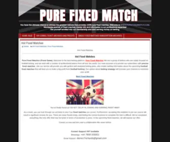 Purefixedmatch.com(Fixed Matches (Fixed Games)) Screenshot