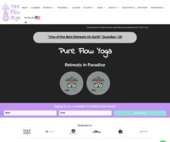 Pureflow.yoga(Pure Flow Yoga's retreats & teacher trainings in Koh Phangan Thailand) Screenshot