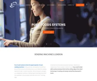 Purefoodssystems.co.uk(Vending machines London) Screenshot