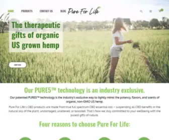 Pureforlife.com(Pure For Life CBD Extracts) Screenshot