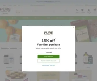 Pureformulas.com(Health supplements) Screenshot