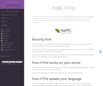 Pureftpd.org(Pure-FTPd) Screenshot