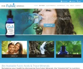 Purefulvicminerals.com(Fulvic acid mineral supplement) Screenshot