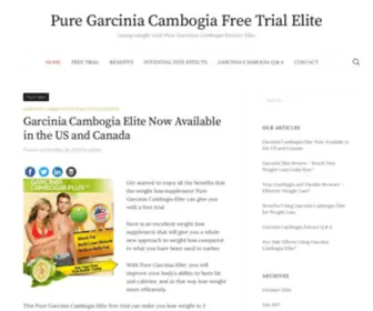 Puregarciniacambogiaelite.com(Pure Garcinia Cambogia Free Trial Elite) Screenshot