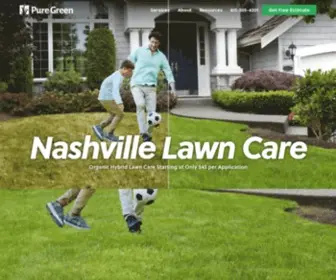 Puregreenllc.com(Nashville Lawn Care) Screenshot