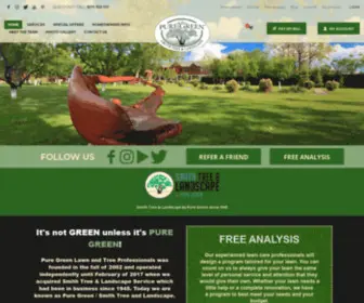 Puregreensmithtree.com(Lawn & Tree Care Lansing Michigan) Screenshot