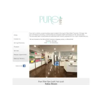 Purehairspa.com(Pure Hair) Screenshot