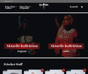 Purehate.shop(Pure Hate Originals Clothing Berlin) Screenshot