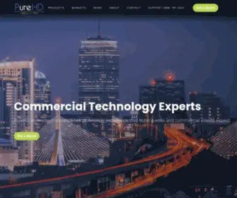 PureHD.com(Leading Hospitality Integrator) Screenshot