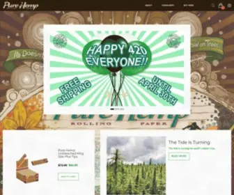 Purehemp.com(Pure Hemp Rolling Papers) Screenshot