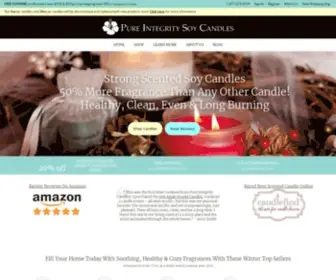 Pureintegrity.com(Exceptionally Strong Soy Candles) Screenshot