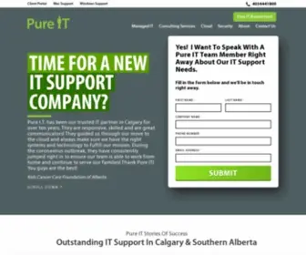 Pureit.ca(Calgary IT Support By Pure I.T) Screenshot