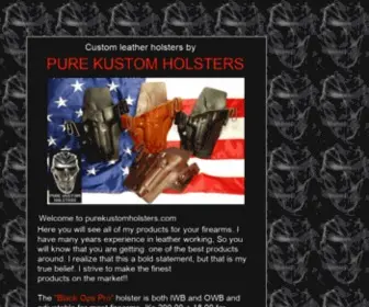 Purekustom.com(PURE KUSTOM HOLSTERS) Screenshot