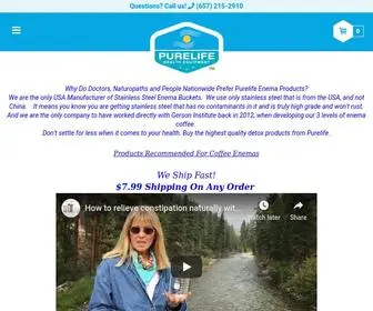 Purelifeenema.com(Coffee Enema Kit) Screenshot