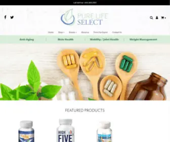 Purelifeselect.com(Pure Life Select) Screenshot