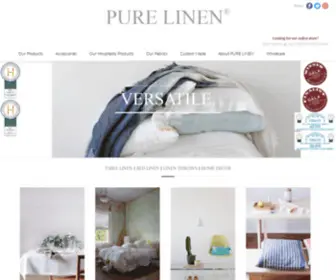 Purelinen.com.au(PURE LINEN luxurious linen products & fabrics PURE LINEN HOME) Screenshot