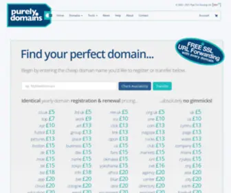 Purely.domains(Cheap Domain Names) Screenshot