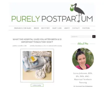 Purelypostpartum.com(Purely Postpartum) Screenshot