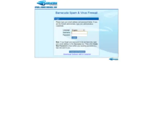 Puremail.com.au(Barracuda Spam & Virus Firewall) Screenshot