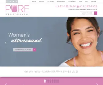 Puremammo.com(3D Mammograms Long Island) Screenshot