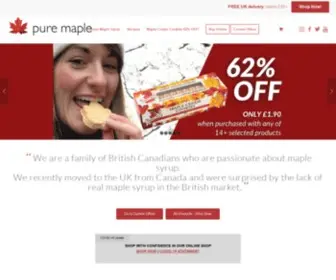 Puremaple.co.uk(Our Canadian maple syrup) Screenshot