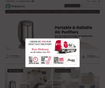 Puremate.co.uk(Air Purifiers) Screenshot