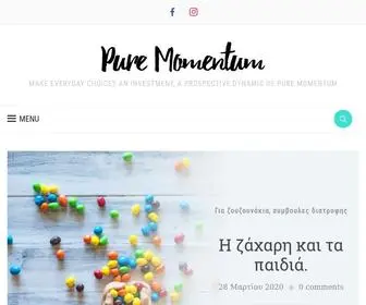 Puremomentum.gr(MAKE EVERYDAY CHOICES AN INVESTMENT) Screenshot