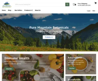 Puremountain.com(Pure Mountain Botanicals) Screenshot